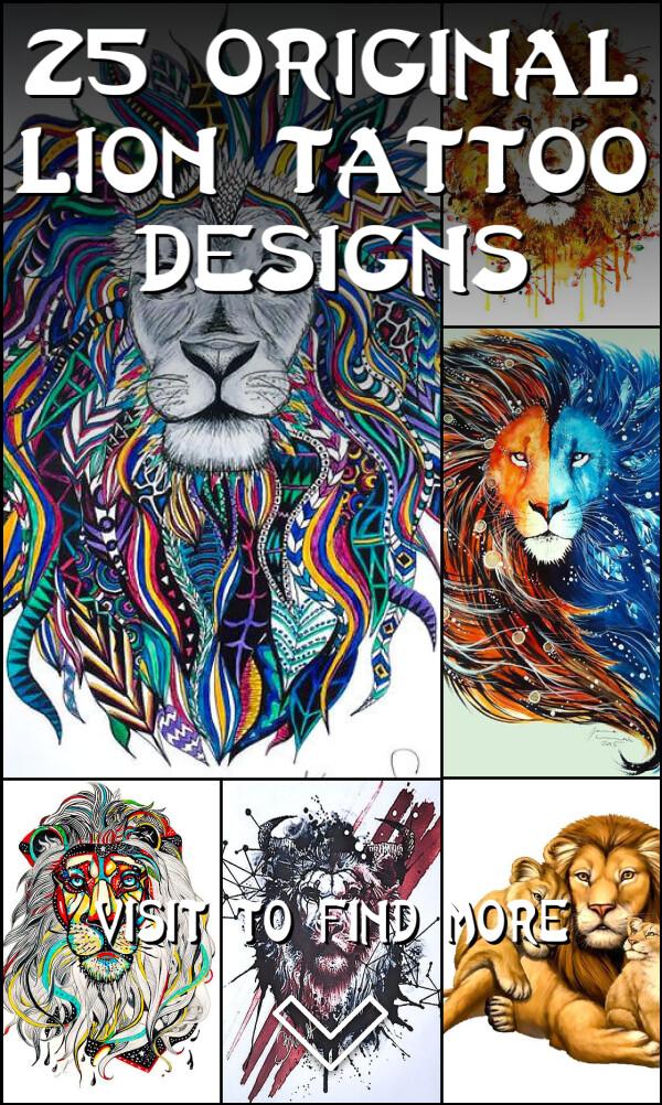 25 Original Lion Tattoo Designs
