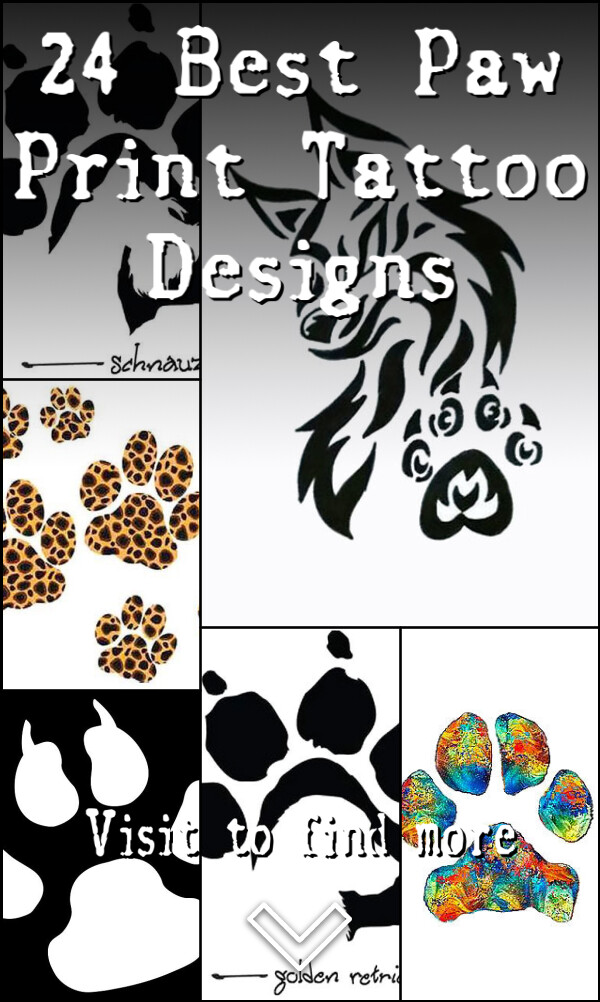 24 Best Paw Print Tattoo Designs