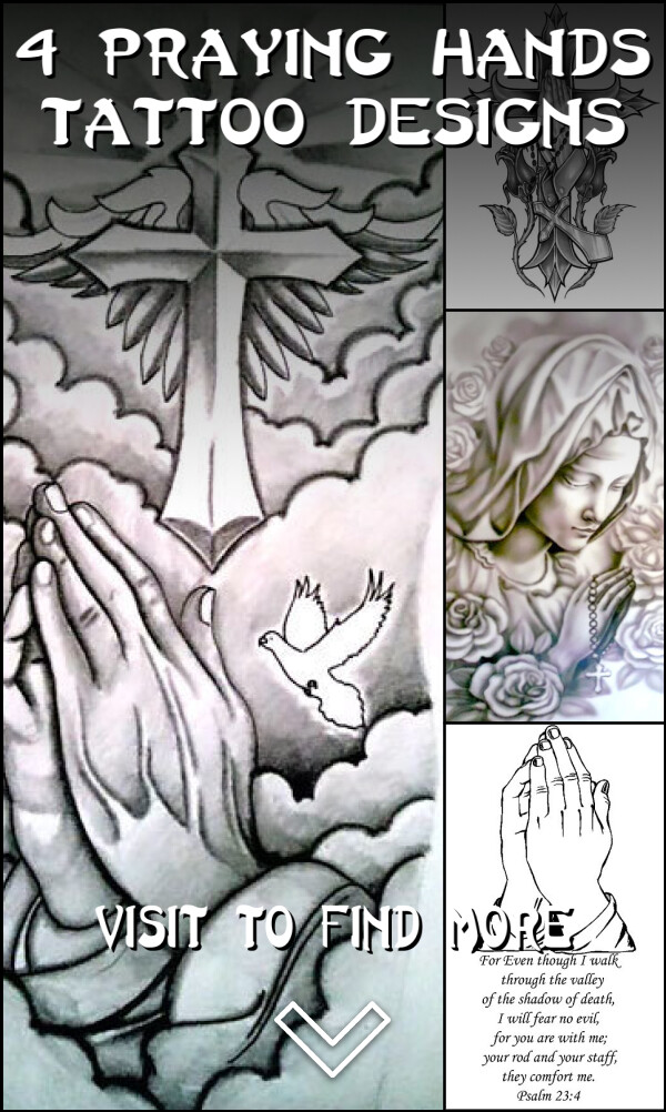 4 Praying Hands Tattoo Designs