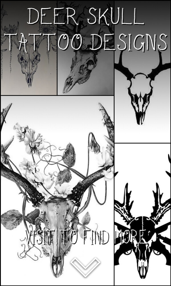 5 Deer Skull Tattoo Designs