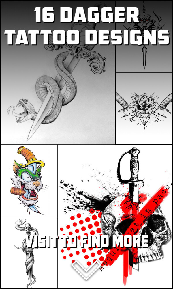 16 Dagger Tattoo Designs
