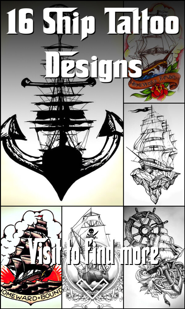 16 Ship Tattoo Designs