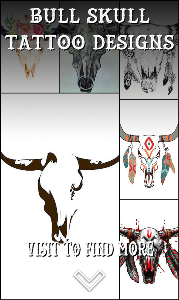 11 Bull Skull Tattoo Designs
