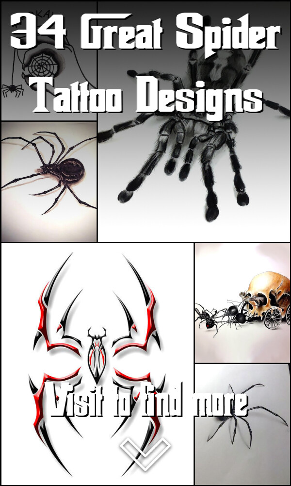 34 Great Spider Tattoo Designs