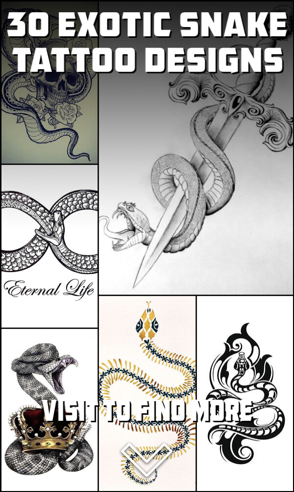 30 Exotic Snake Tattoo Designs
