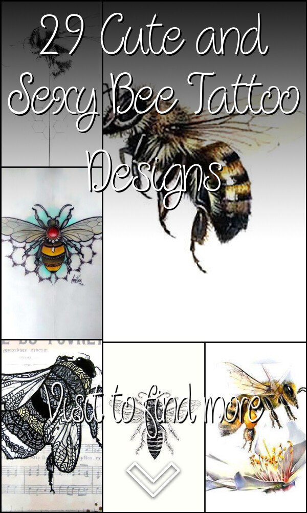 29 Cute and Sexy Bee Tattoo Designs