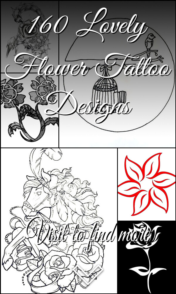 160 Lovely Flower Tattoo Designs