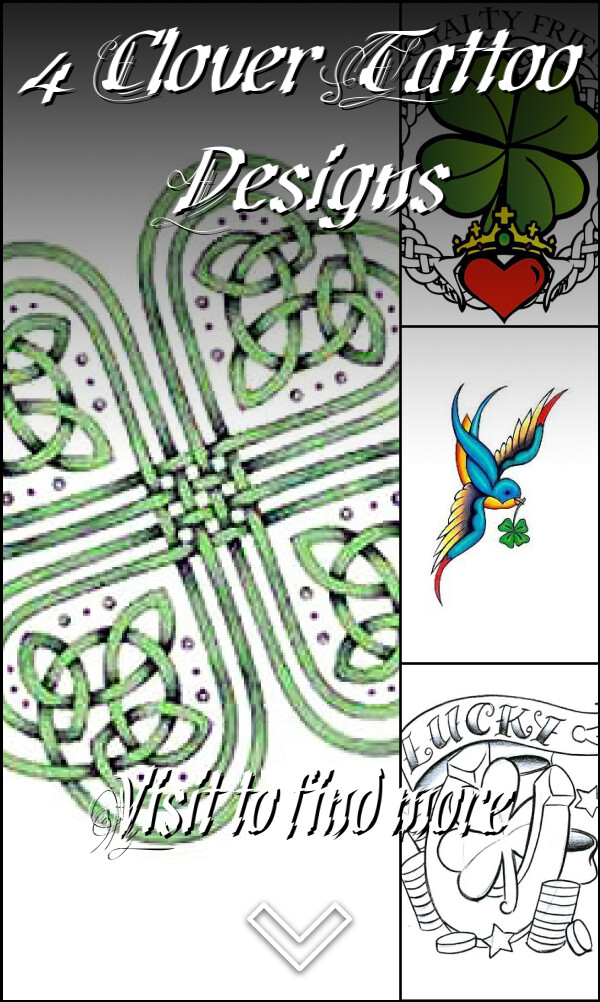 4 Clover Tattoo Designs