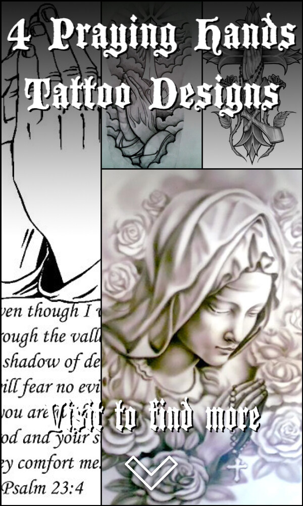 4 Praying Hands Tattoo Designs