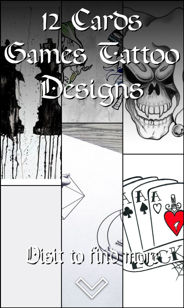 12 Cards & Games Tattoo Designs