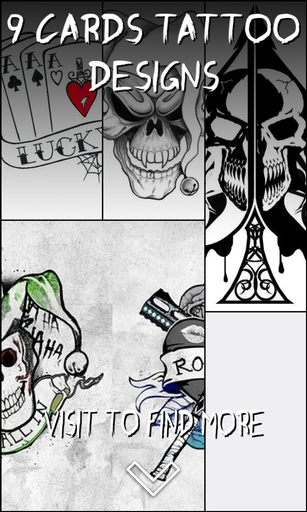 9 Cards Tattoo Designs