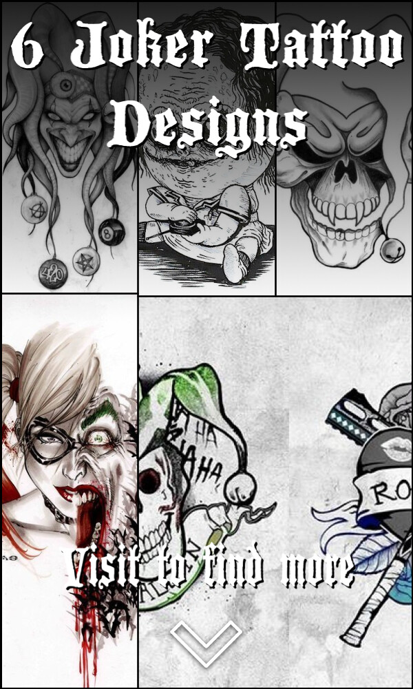 6 Joker Tattoo Designs