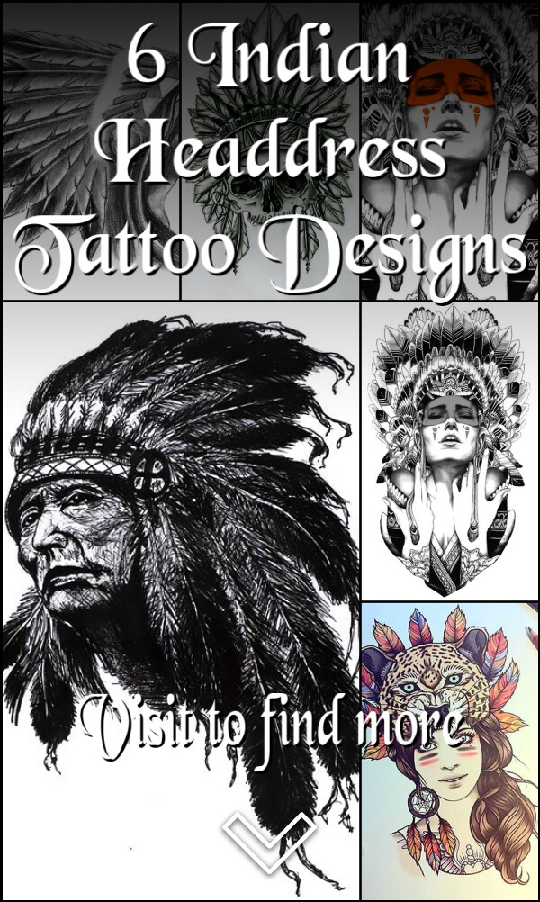 6 Indian Headdress Tattoo Designs