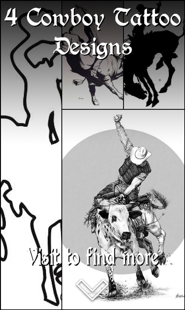 4 Cowboy Tattoo Designs