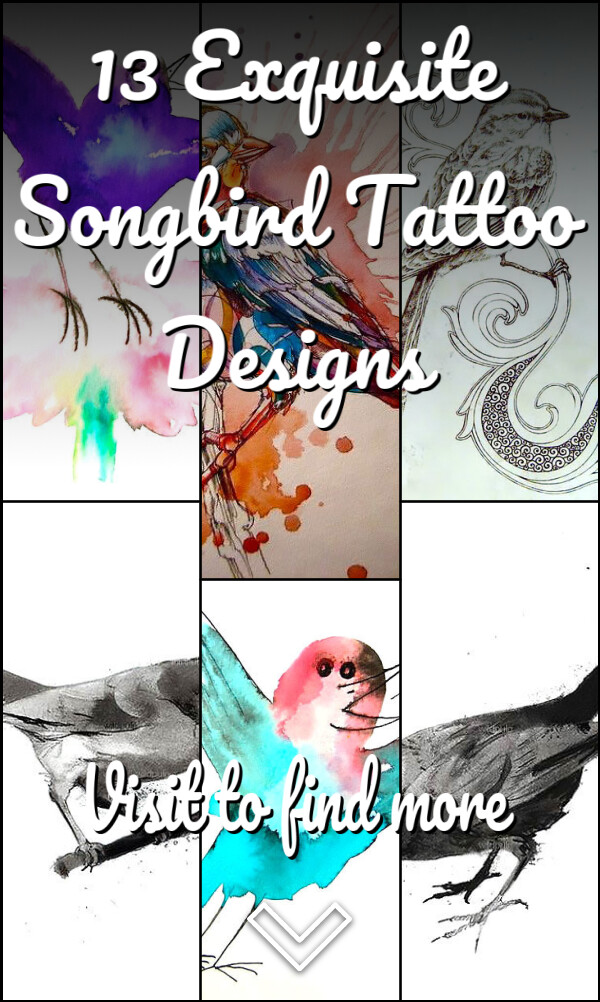 13 Exquisite Songbird Tattoo Designs