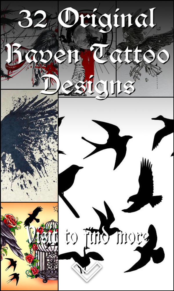 32 Original Raven Tattoo Designs