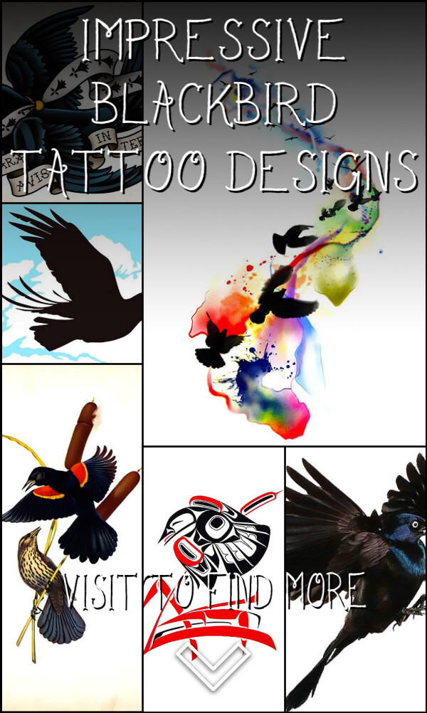 17 Impressive Blackbird Tattoo Designs