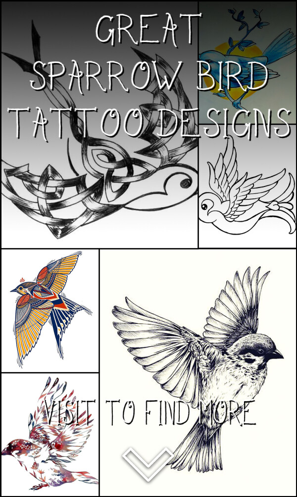11 Great Sparrow Bird Tattoo Designs