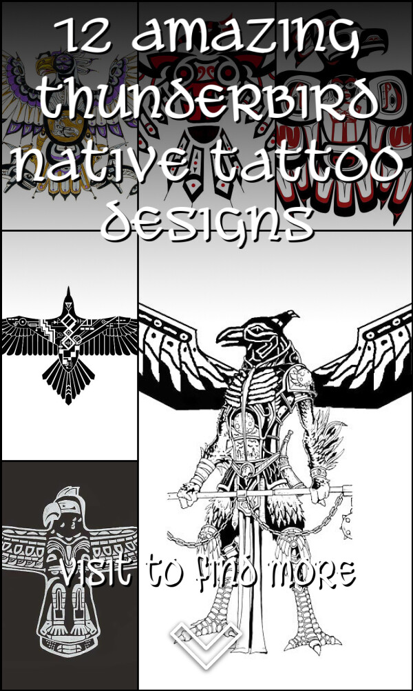 12 Amazing Thunderbird Native Tattoo Designs