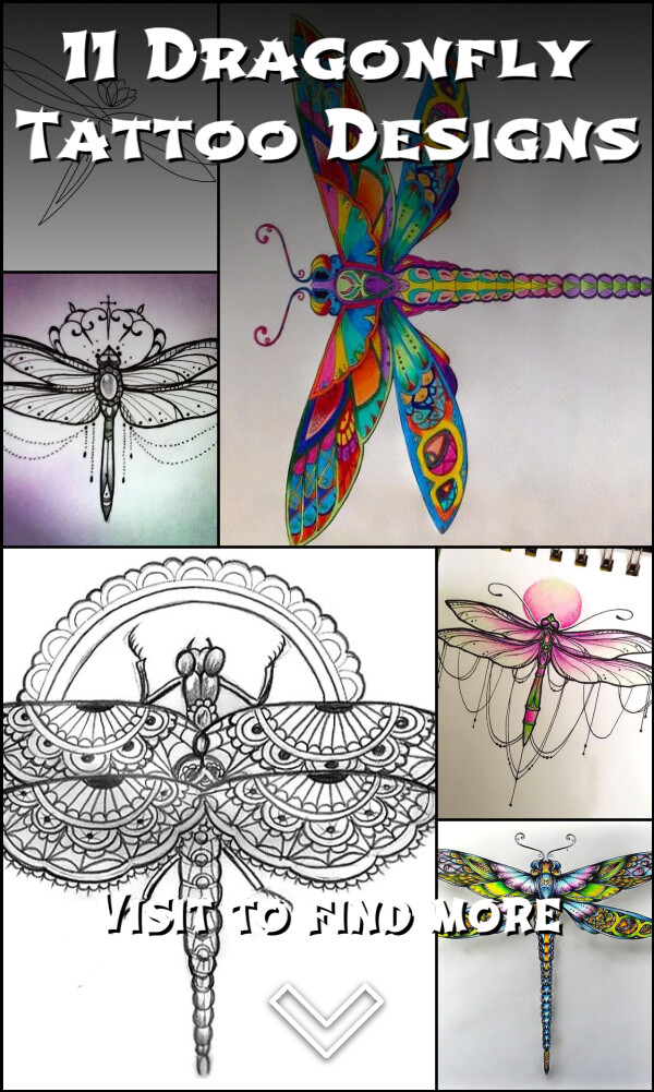11 Dragonfly Tattoo Designs