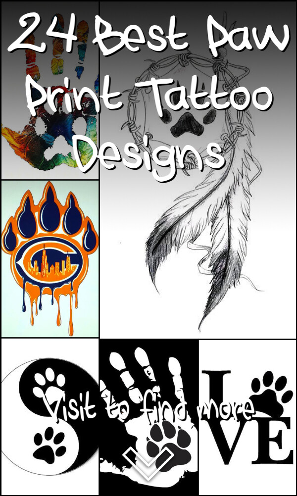 24 Best Paw Print Tattoo Designs