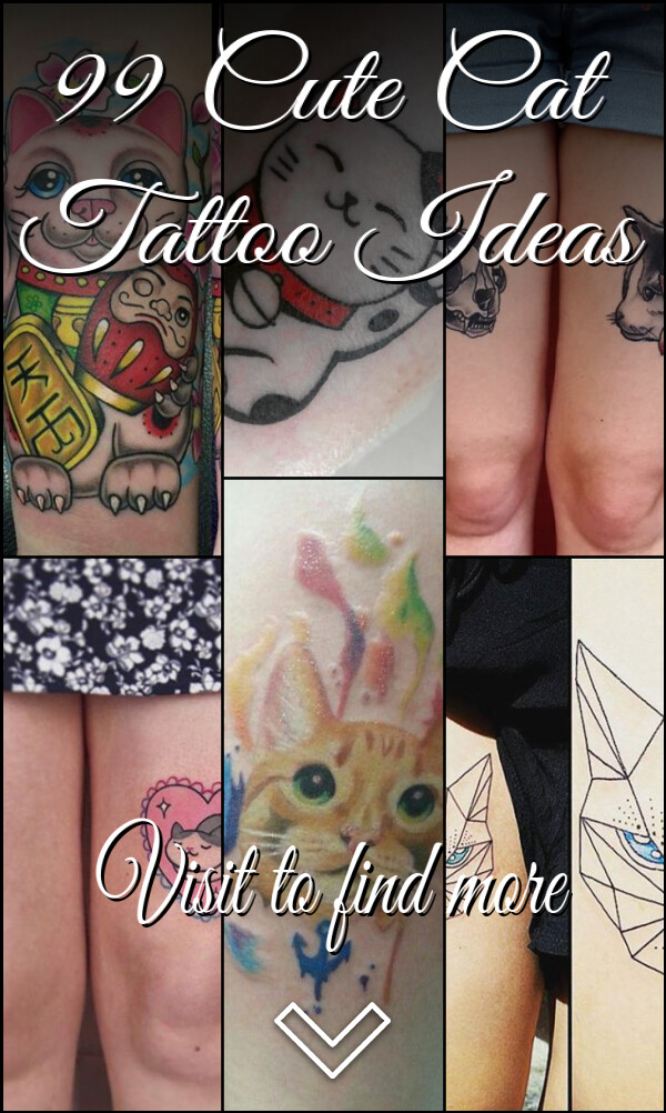 99 Cute Cat Tattoo Ideas