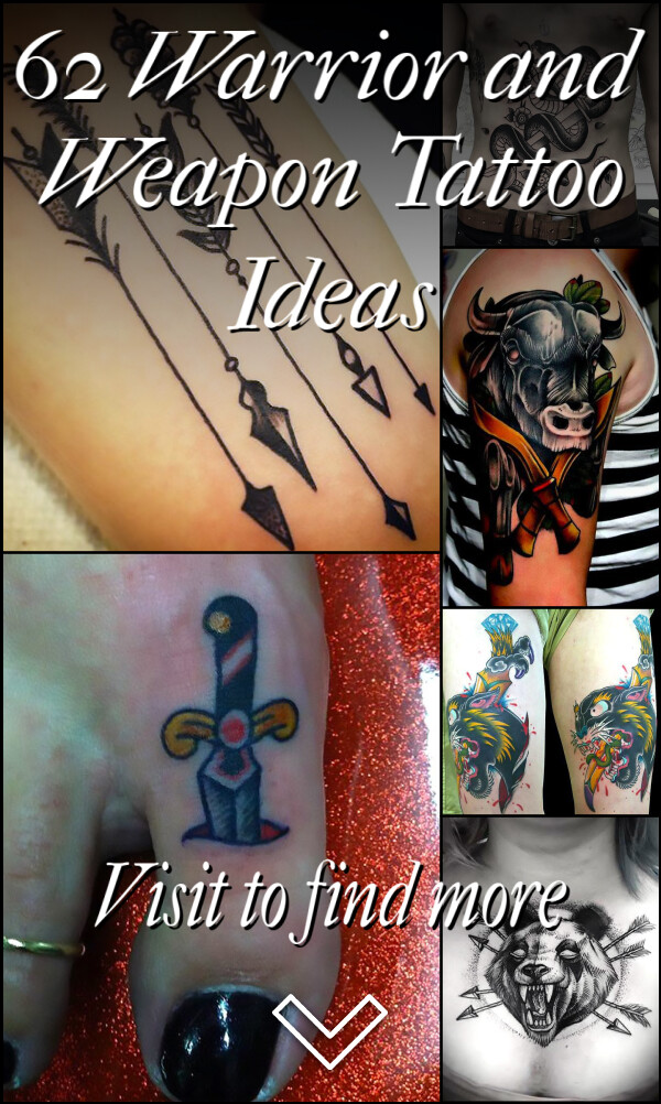 62 Warrior and Weapon Tattoo Ideas