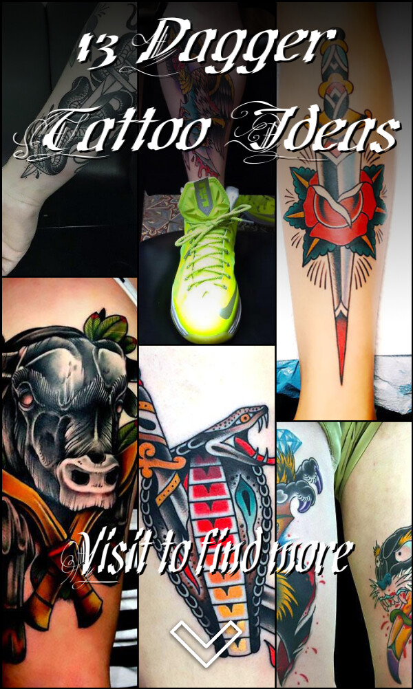 13 Dagger Tattoo Ideas