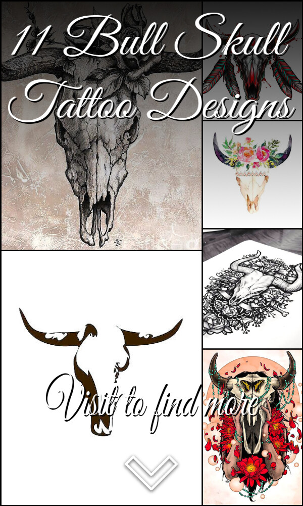 11 Bull Skull Tattoo Designs