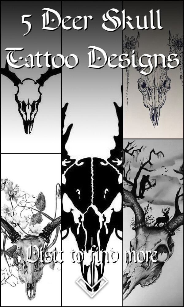 5 Deer Skull Tattoo Designs