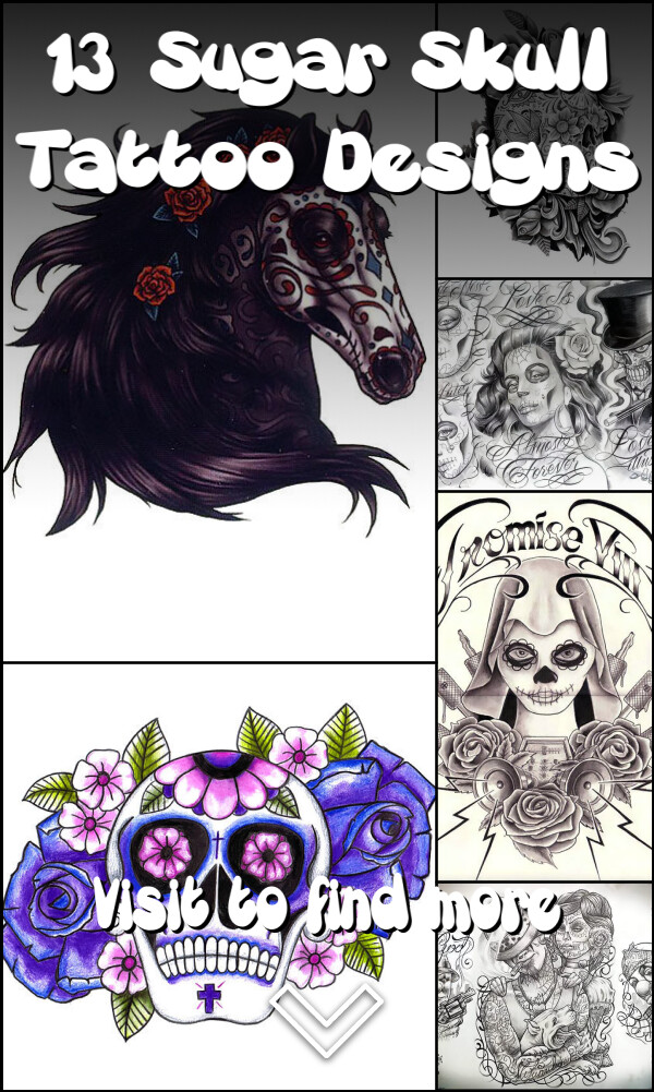 13 Sugar Skull Tattoo Designs