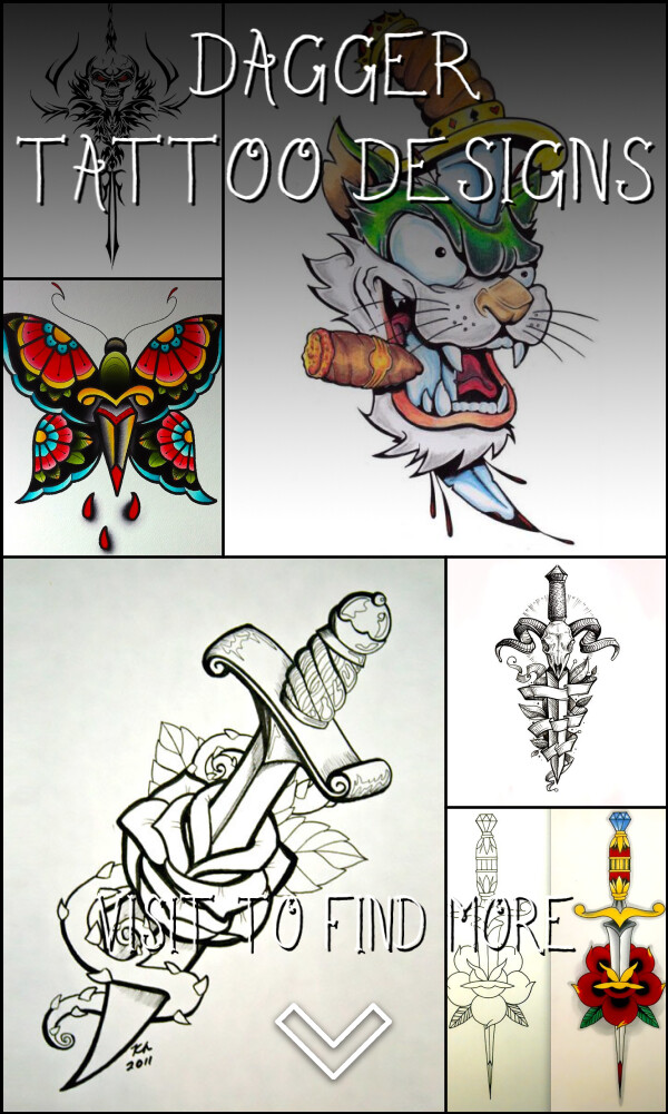 16 Dagger Tattoo Designs