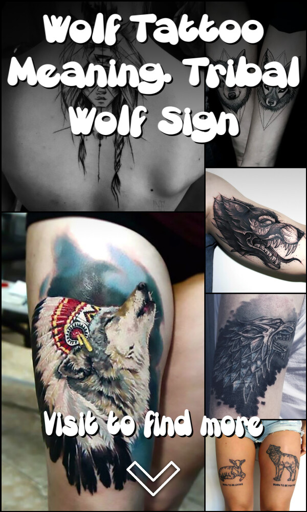 Wolf Tattoo Meaning. Tribal Wolf Sign