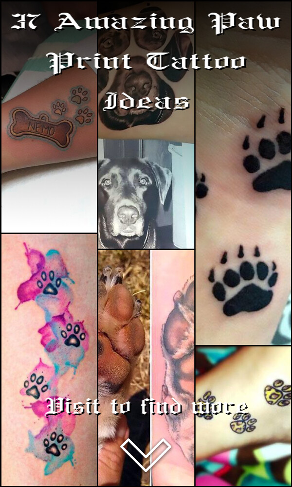 37 Amazing Paw Print Tattoo Ideas