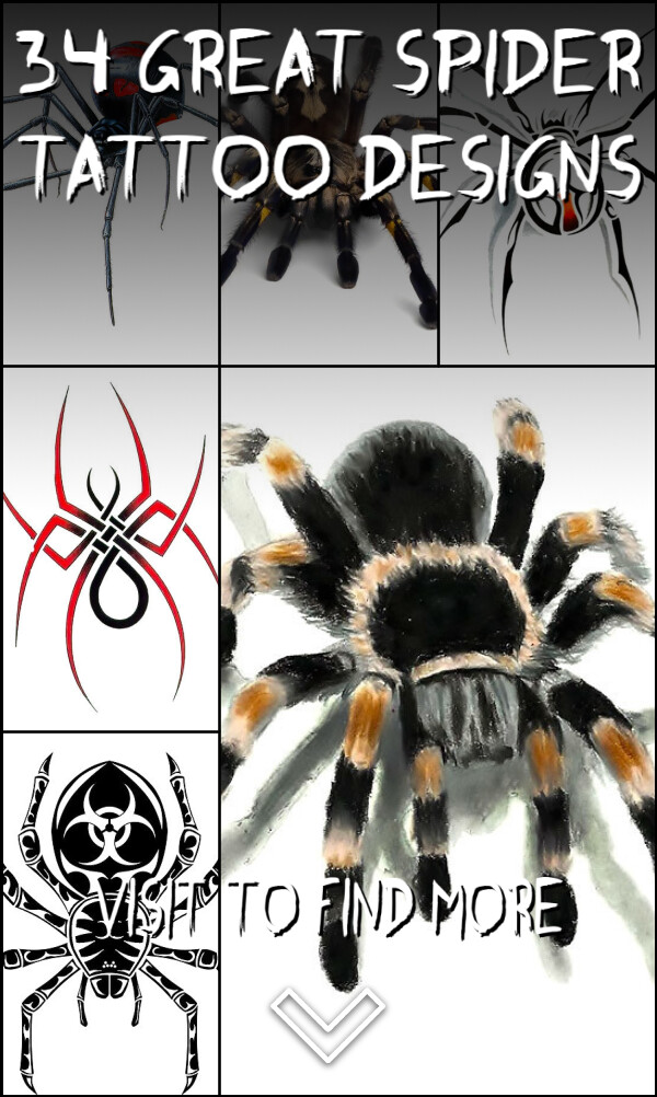 34 Great Spider Tattoo Designs
