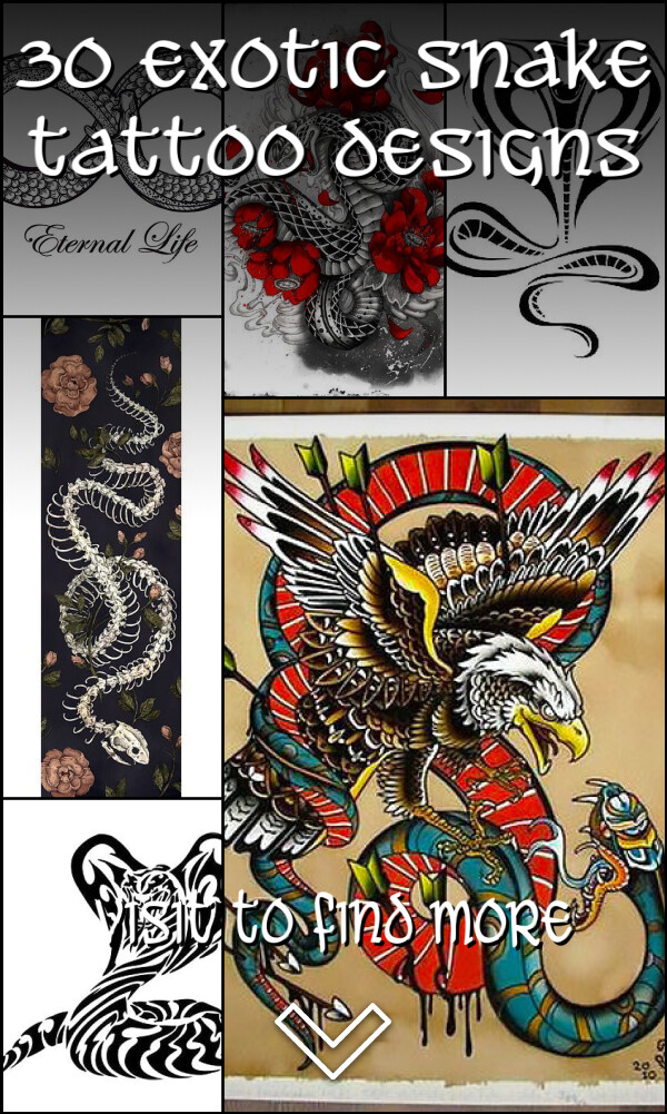 30 Exotic Snake Tattoo Designs