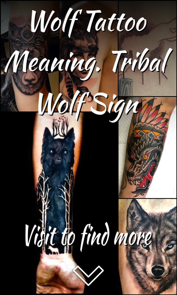 Wolf Tattoo Meaning. Tribal Wolf Sign
