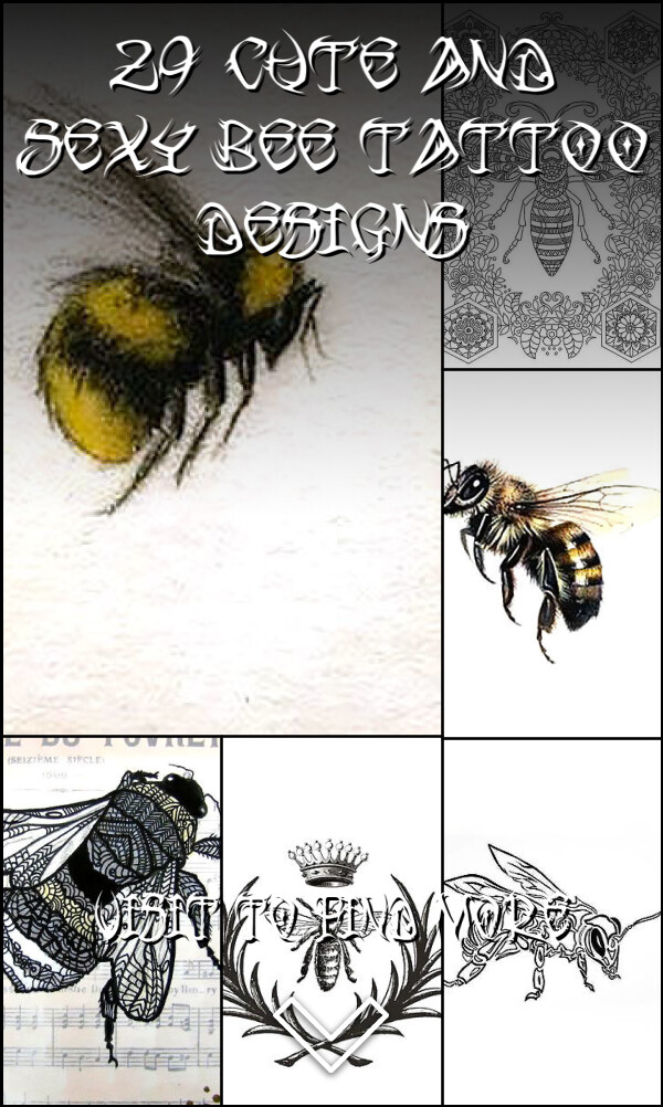 29 Cute and Sexy Bee Tattoo Designs