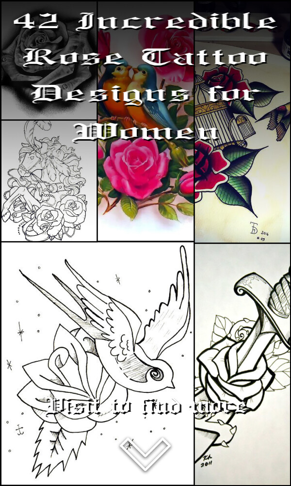 42 Incredible Rose Tattoo Designs for Women