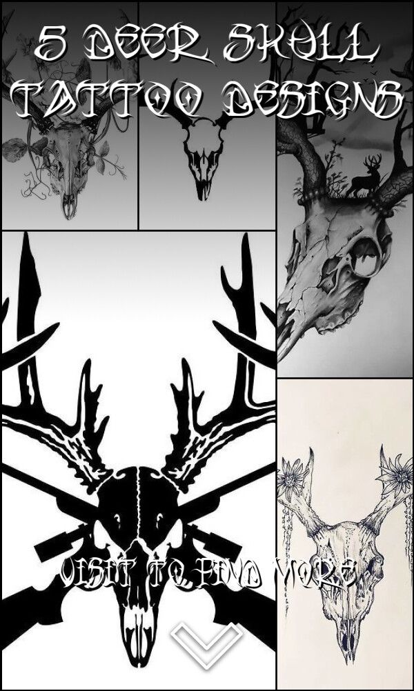5 Deer Skull Tattoo Designs