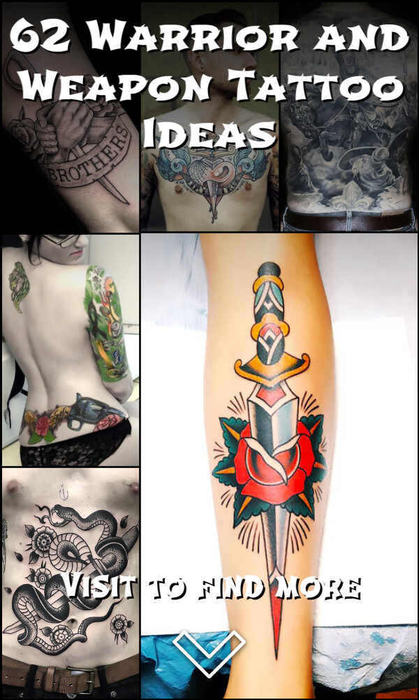 62 Warrior and Weapon Tattoo Ideas