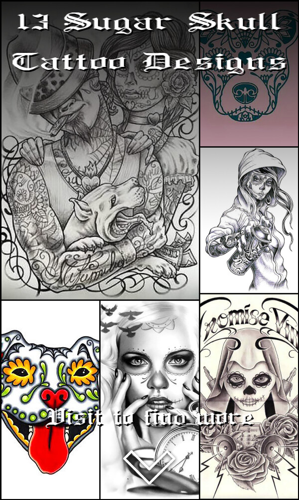 13 Sugar Skull Tattoo Designs