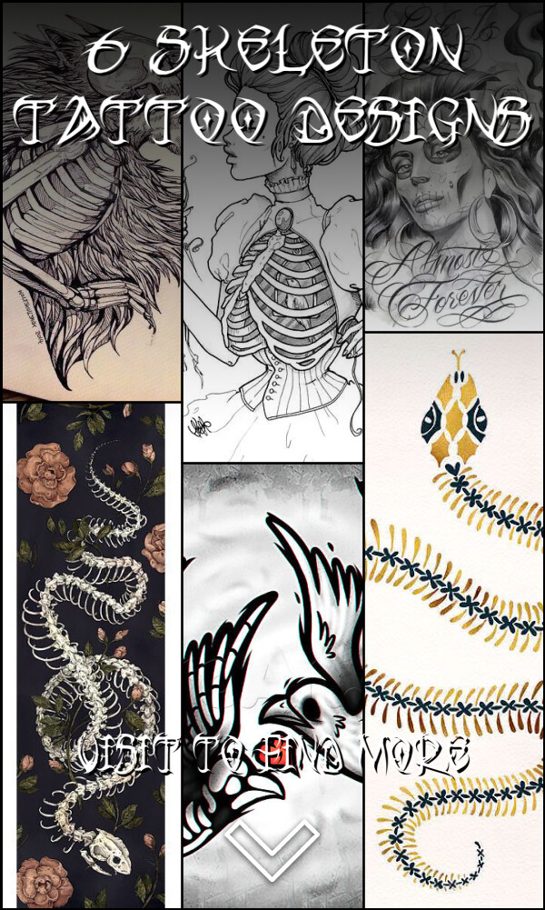 6 Skeleton Tattoo Designs