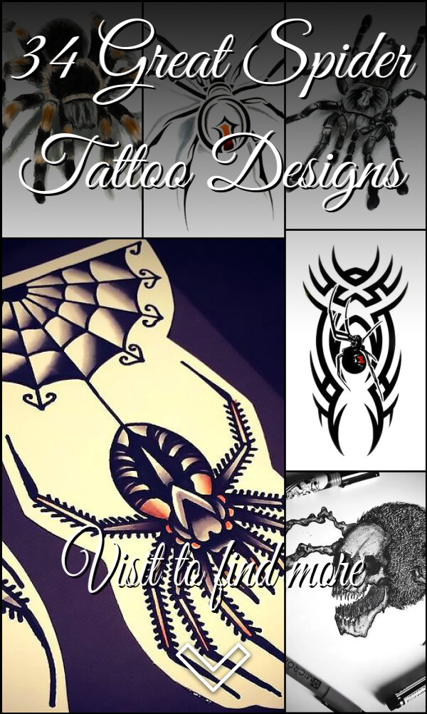 34 Great Spider Tattoo Designs