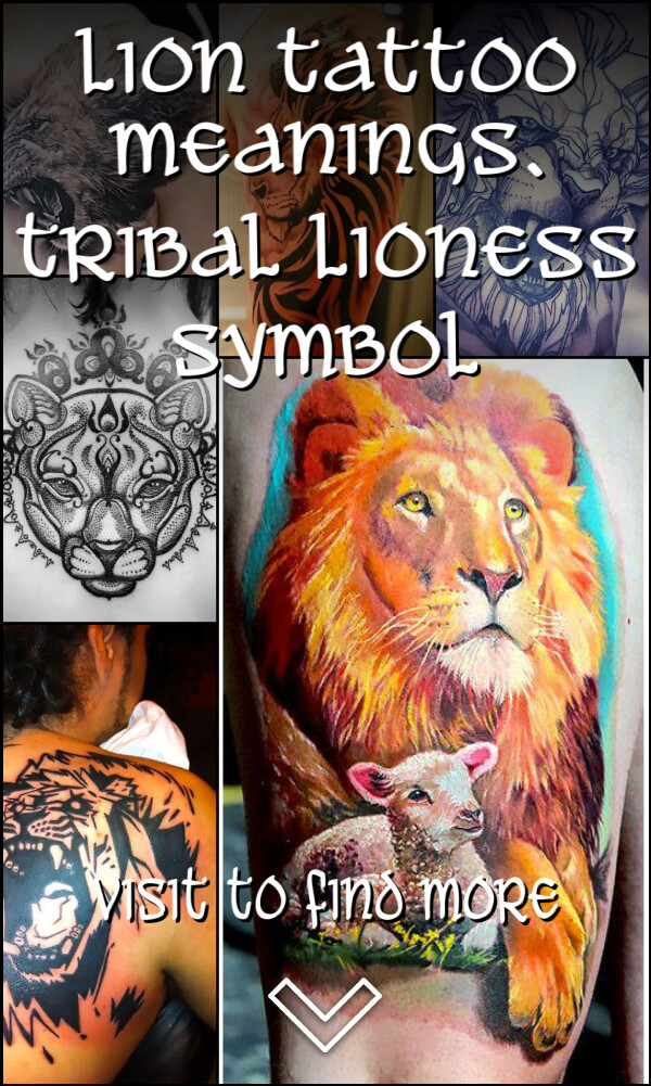 Lion Tattoo Meanings. Tribal Lioness Symbol