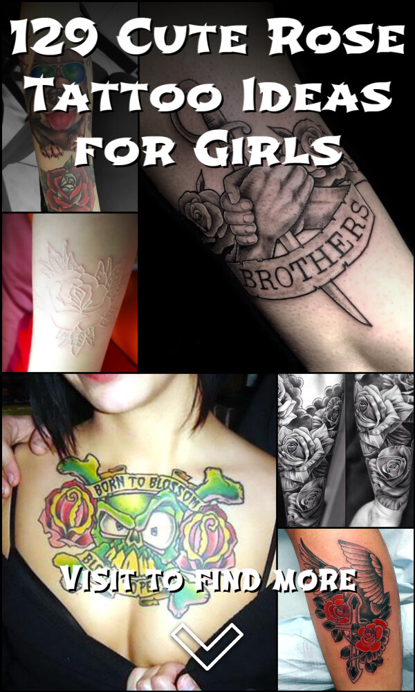 129 Cute Rose Tattoo Ideas for Girls