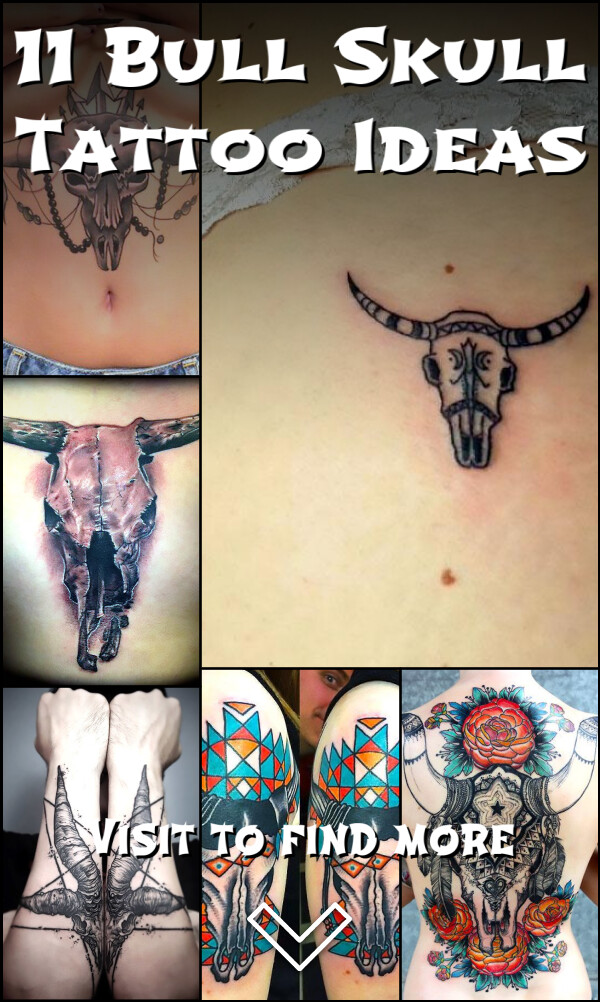 11 Bull Skull Tattoo Ideas