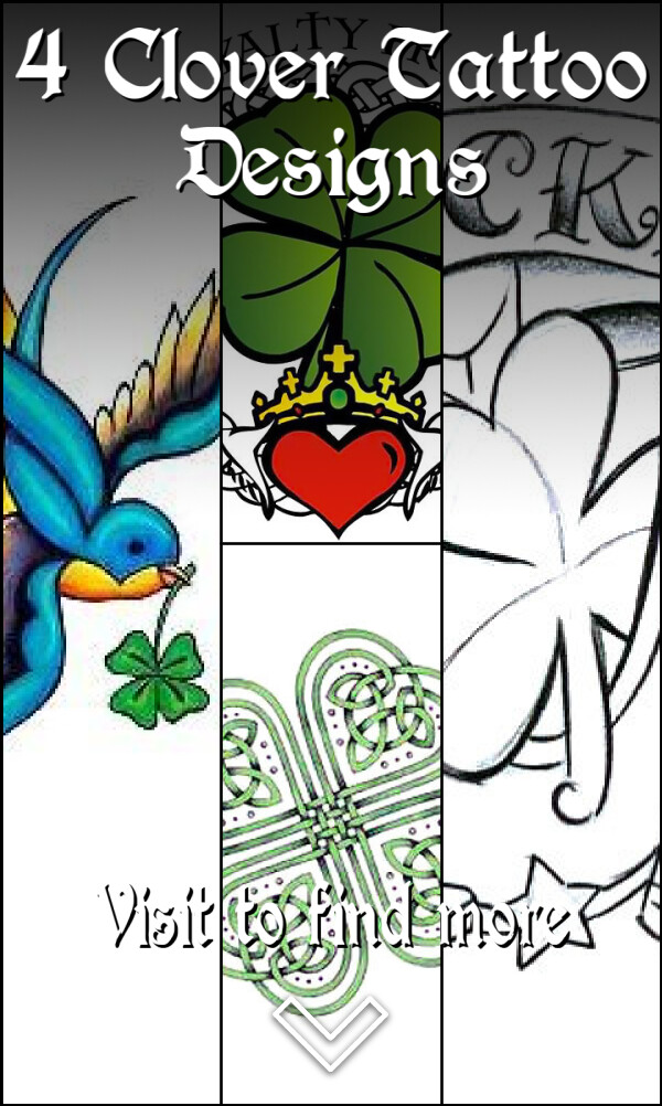 4 Clover Tattoo Designs