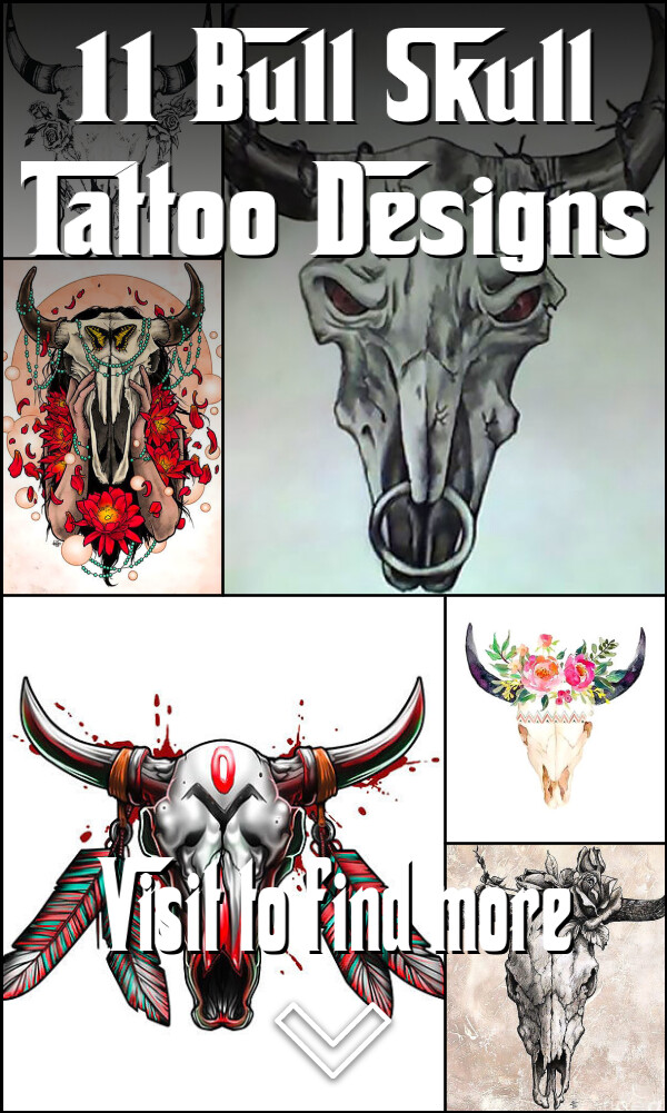 11 Bull Skull Tattoo Designs