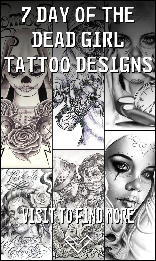 7 Day of the Dead Girl Tattoo Designs